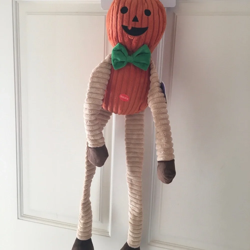 Dog Toy 24” Snuggler Long Limbs Pumpkin with Squeaker NEW | Patchwork Pets